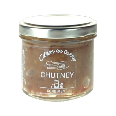 Les Indispensables, Chutney Citron Curry 110g, Rue Traversette